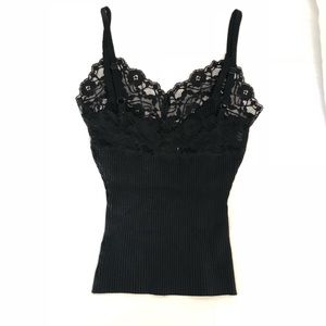 Bebe Black Lace Camisole - Size S